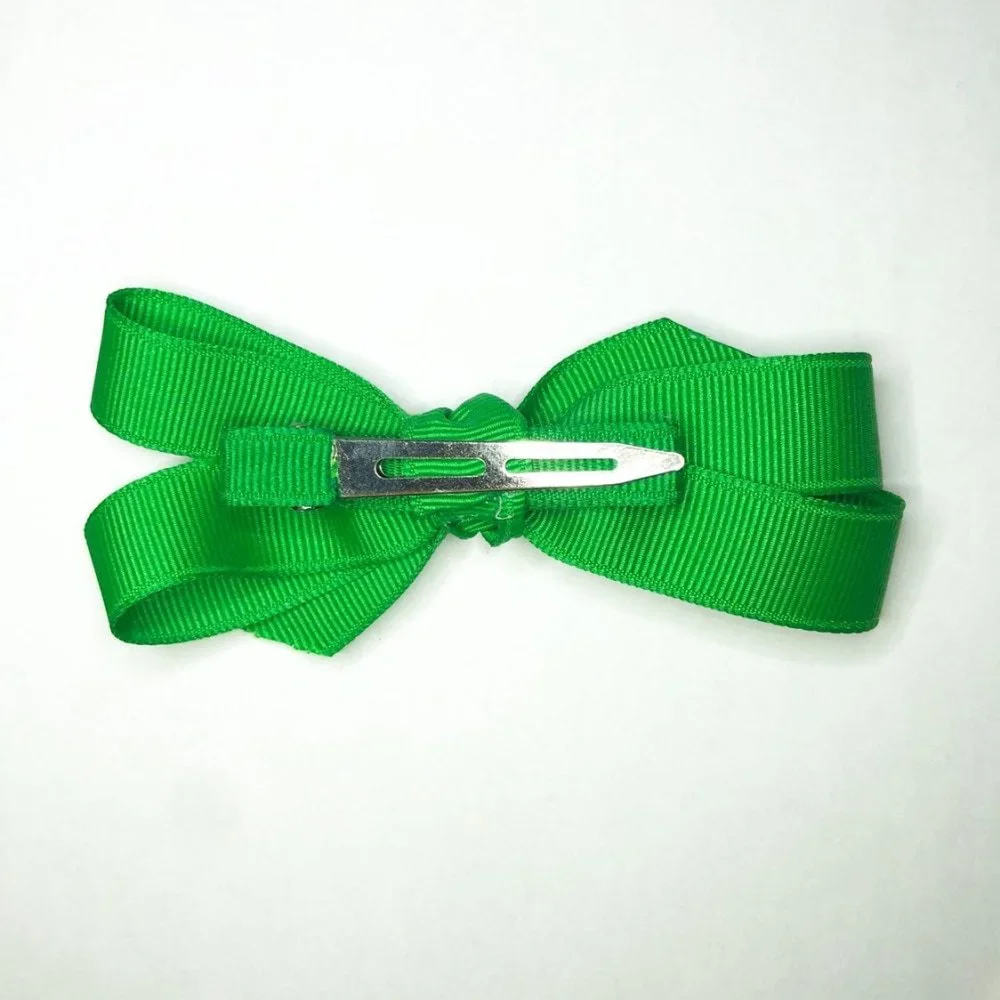 Girls Kelly Green Small Hair Bow